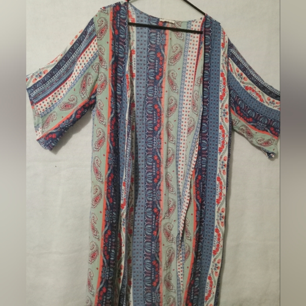 Boho long kimono duster